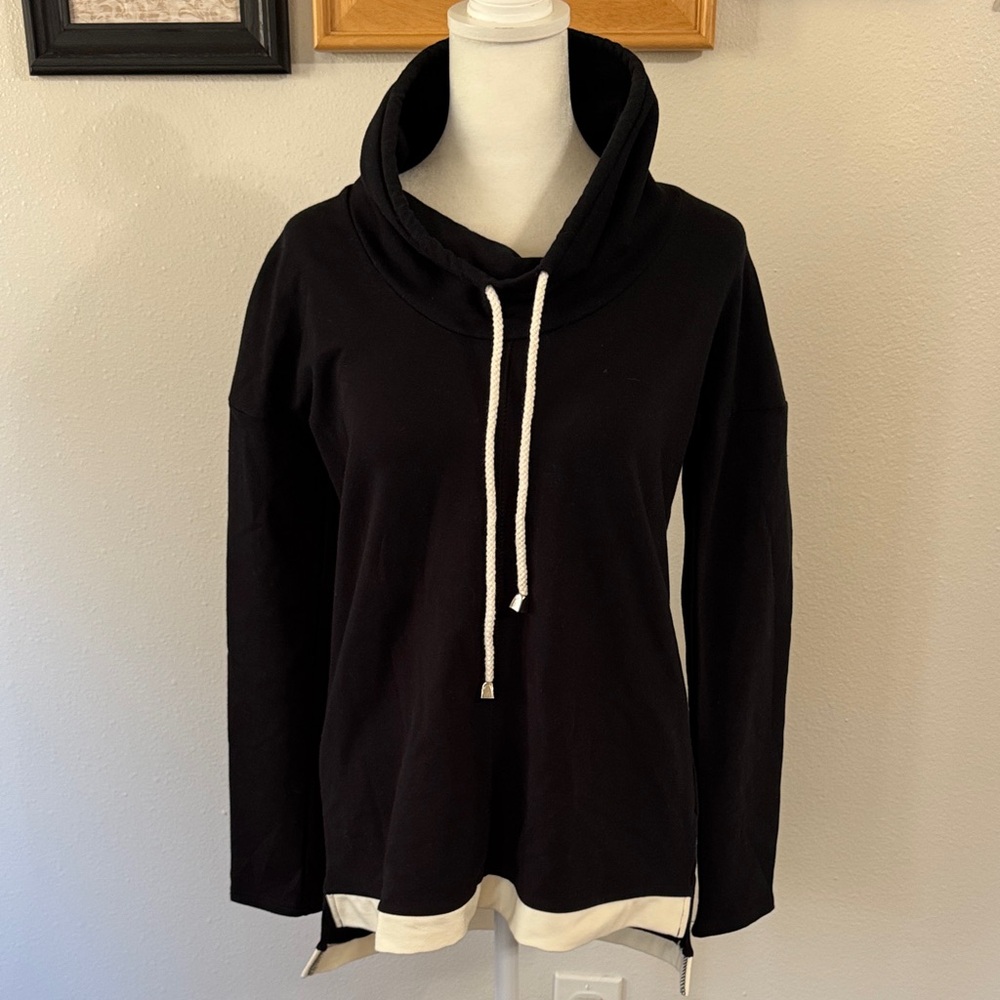 Women's Black Cowl Neck Top
